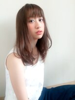 エルデ ナインズ ヘアー スタンド 川口店(elde 9's HAIR STAND)&nbsp;モーブカラーのワイドバングで大人かわいいくびれミディ 川口