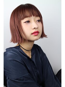 ジャコ ヘアー(jako HAIR) スモーキーピンク 切りっぱなしボブ モード
