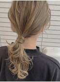 夏のヘアアレンジ/フォギーベージュ/大人かわいい[上野/御徒町] 
