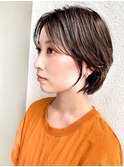 耳掛けハイライトショートヘア☆