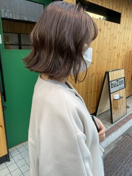 ブゾン(buZon) 【buZonブゾン】切りっぱなしゆるボブ×アッシュチョコレート