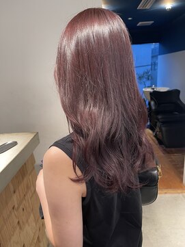 トレス(TRESS) 大人かわいい　ブリーチなし　ピンクヘア　レッドバイオレット