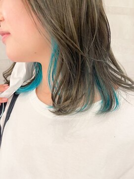 ピカイチ 上通店(pikA icHi) *pikAicHi*ターコイズブルー×インナーカラー