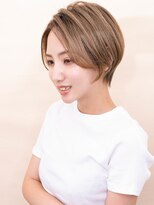 ヨファヘアー 岡本店(YOFA hair) 大人かわいいマッシュショートボブ#フェザーバング1006