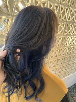 ワクヘアー(WaKu hair)&nbsp;インナーカラー　ブルーグレージュ