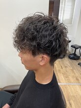 バーバーショップテト(barber shop tete) ツーブロック波巻きスパイラルパーマ メンズマッシュ