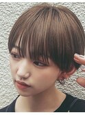 [代々木]ナチュラルピンクスイートAラインの甘辛ショートボブ