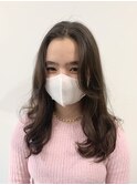 韓国風Ｓ字バング×ロングヘア