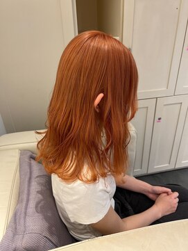 ベレーザ 渋谷(BELEZA) 9994秋色オレンジベージュウルフレイヤーロング透明感カラー