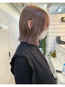 ジゼル 博多筑紫口店(GiseL) 艶カラーミルクティーブラウン