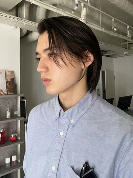 メゾンアクア 表参道(Maison ACQUA) =メンズボブ/ダークアッシュ/ニュアンスパーマ/MAN’S HAIR