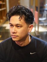 メリケンバーバーショップ コウベ(MERICAN BARBERSHOP KOBE) オールバックパーマa