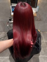ラフィスヘアー シン 大分店(La fith hair SHIN)&nbsp;【La fith】艶髪ハイトーン×カシスレッドカラー