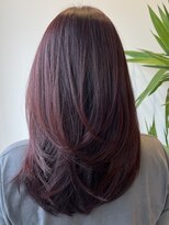 シェリー(Che'ri)&nbsp;レイヤーカット/ボルドー/ブリーチ無しダブルカラー/和田