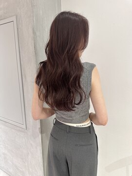 ヨーク(YOKE) YOKE 顔周りレイヤーロングピンクグレージュブリーチなし