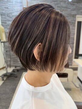 ガーデン 西川田店(garden) 宇都宮白髪ぼかしハイライトショートボブレイヤーカット髪質改善