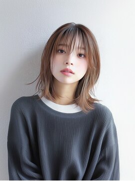 クシュ 本川越店(kusyu...) ハイレイヤーウルフシャギーウルフミルクブラウンダークパープル