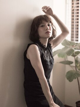 カッファ 東銀座(CUFFA) 【CUFFA】無造作カールデザインカラー大人ボブ東銀座築地新富町