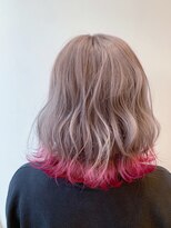 ジーナ 渋谷駅前(Zina)&nbsp;【Zina　渋谷】イメチェン毛先パーマ耳かけ×裾カラー