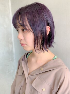 テトヘアー(teto hair) ラベンダーアッシュ、パープル、スリークボブ、外ハネボブ