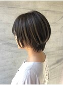 20代30代40代☆小顔ハンサムショートアッシュグレージュ