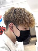 波巻きパーマメンズツイストスパイラルパーマツーブロック
