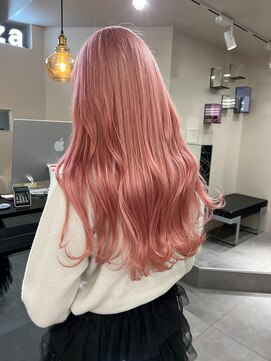 ベレーザ 渋谷(BELEZA) 6747ニュアンスカラーホワイトピンク波巻きミルクティーピンク