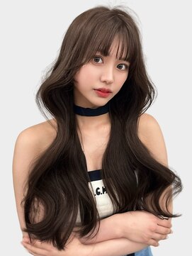 ユーフォリア 渋谷グランデ(Euphoria SHIBUYA GRANDE) ココアブラウン　ぱっつん前髪　韓国ヘア　透明感　くびれヘア