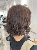 結べるボブ×パーマ