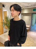 ベリーショート/ダークアッシュ/ニュアンスパーマ/韓国マッシュ