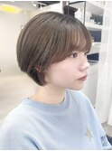 丸み透け感ショートボブ【博多ショート】