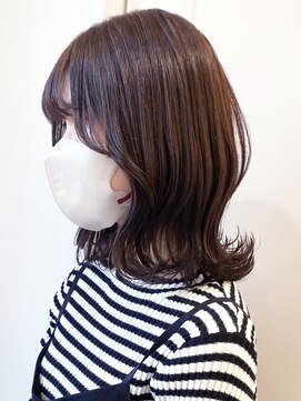 へアメイクワンプラス 四日市(HAIR MAKE ONEplus) ブリーチなしオレンジベージュ暖色透明感小顔夏レイヤー艶感