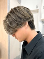 バレイヤージュブリーチダブルカラーハイライトメッシュブリーチ
