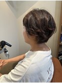 ゆるふあマッシュショートパーマ