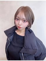 エアージーモ 小倉店(Fate design Air G mo)&nbsp;透明感たっぷりミルクグレージュ×ショートボブ