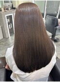 ナチュラルブルーブラック艶感ストレート美肌透明感ブラウン