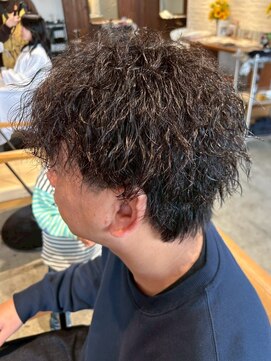 クラン バイ ナチュラル(clan by Natural) ワイルドショート/ハードパーマ/スパイラル/無造作マッシュ/黒髪