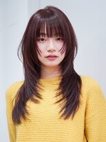 シオン(shion) 顔周りレイヤーロング前髪カット韓国ヘア_F31482