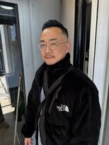 ウニカ デ メン(UN1CA de MEN) 七三フェードかき上げスタイル 豊橋フェードカット