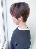 大人ショートボブ 丸みショート マッシュショート前髪ありby柴立