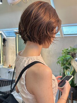 ロンド 表参道店(Lond) ショートボブ/シースルー/顔周り/30代40代50代