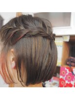 ポルタカリーナサロン(PORTA CARINA SALON)&nbsp;イルミナカラー&インナーカラー編み込みアレンジ