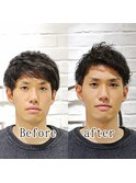 【ヨシザワ横浜】ビフォーアフター20代クセ毛パーマツーブロック