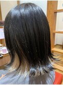切りっぱなしボブインナーカラー