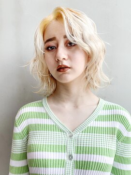 アルバム 銀座(ALBUM GINZA) カジュアルボブ_ココアブラウンフリンジウェーブ_37810