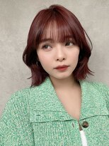 メゾンドイギー(MAISON de IGGY)&nbsp;レイヤーボブ＃＃艶やか上品ショコラレッド＃外ハネボブ