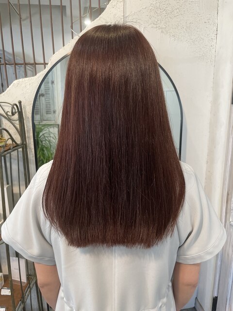 【Mois hair 仙台】重めロング ピンクベージュ ピンクブラウン