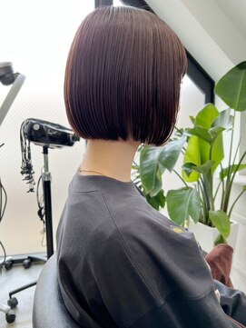 ロンドワン 三宮元町(Lond one) 小顔★ショート/ボブ/前髪カット×黒髪/ブリーチなし/黒染め