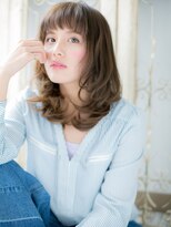 モッズ ヘア 福岡姪浜店(mod's hair) mod's姪浜/ぱっつん前髪ゆるふわ毛先カール小顔くびれセミディh