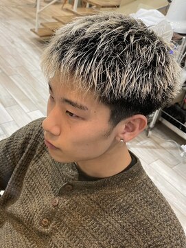 クラップス 横須賀中央店(CLAPS) スパイキーショートビジネスショートツーブロックフェード短髪